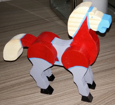 Le cheval rouge et gris